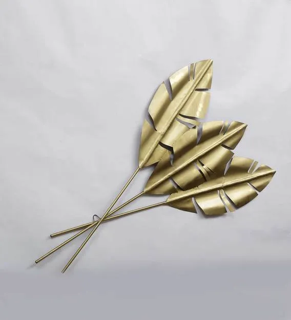 Designer Banana Leaf LED Metal Wall Decor