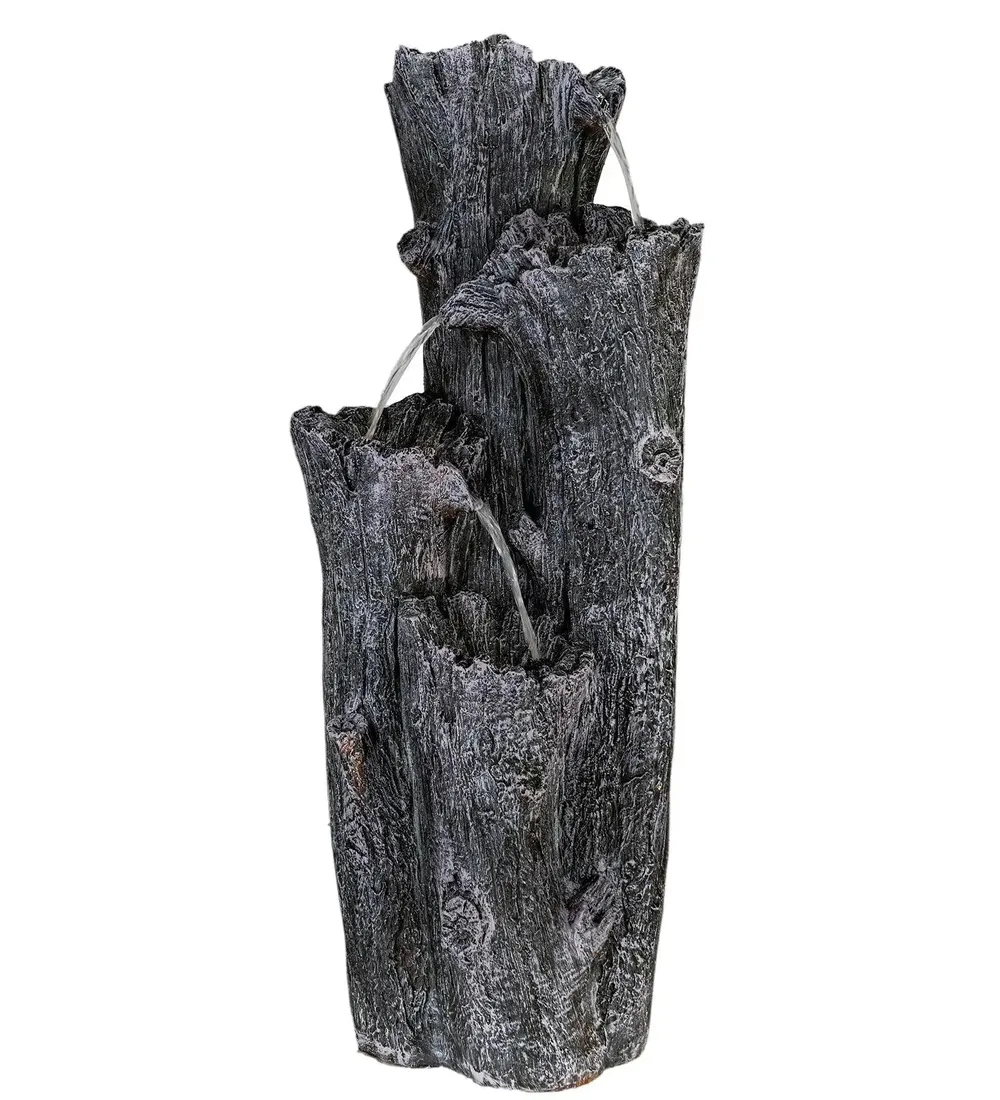 Designer Cascade Fiberglass & Resin Grey Indoor Water Fountain