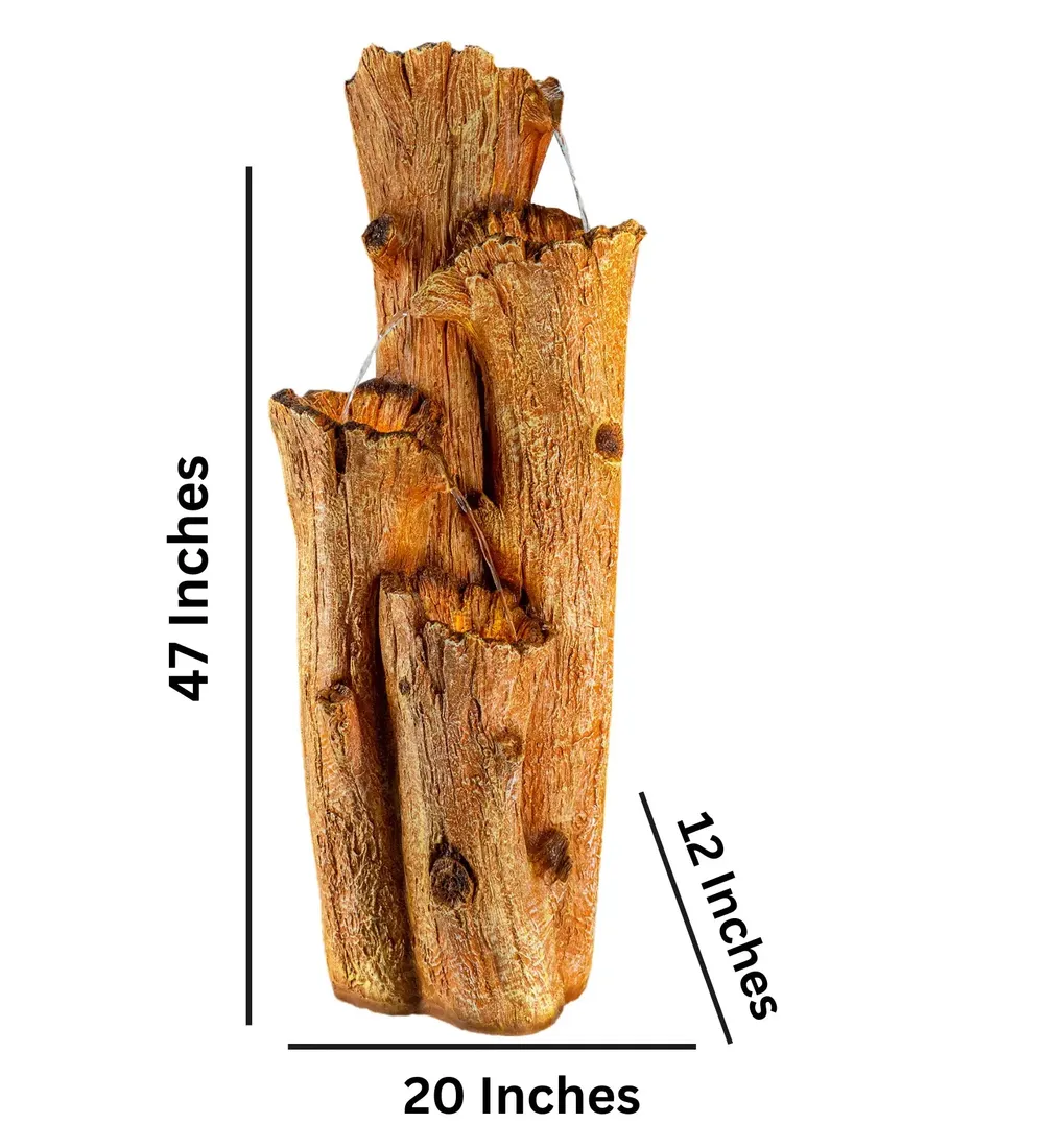 Designer Cascade Fiberglass & Resin Orange Indoor Water Fountain