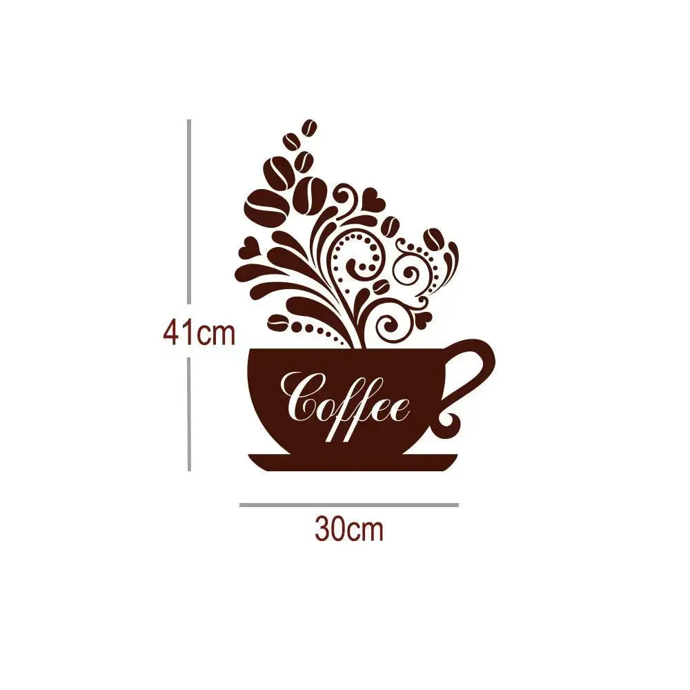 Designer Coffee Cup Wall Sticker Decal