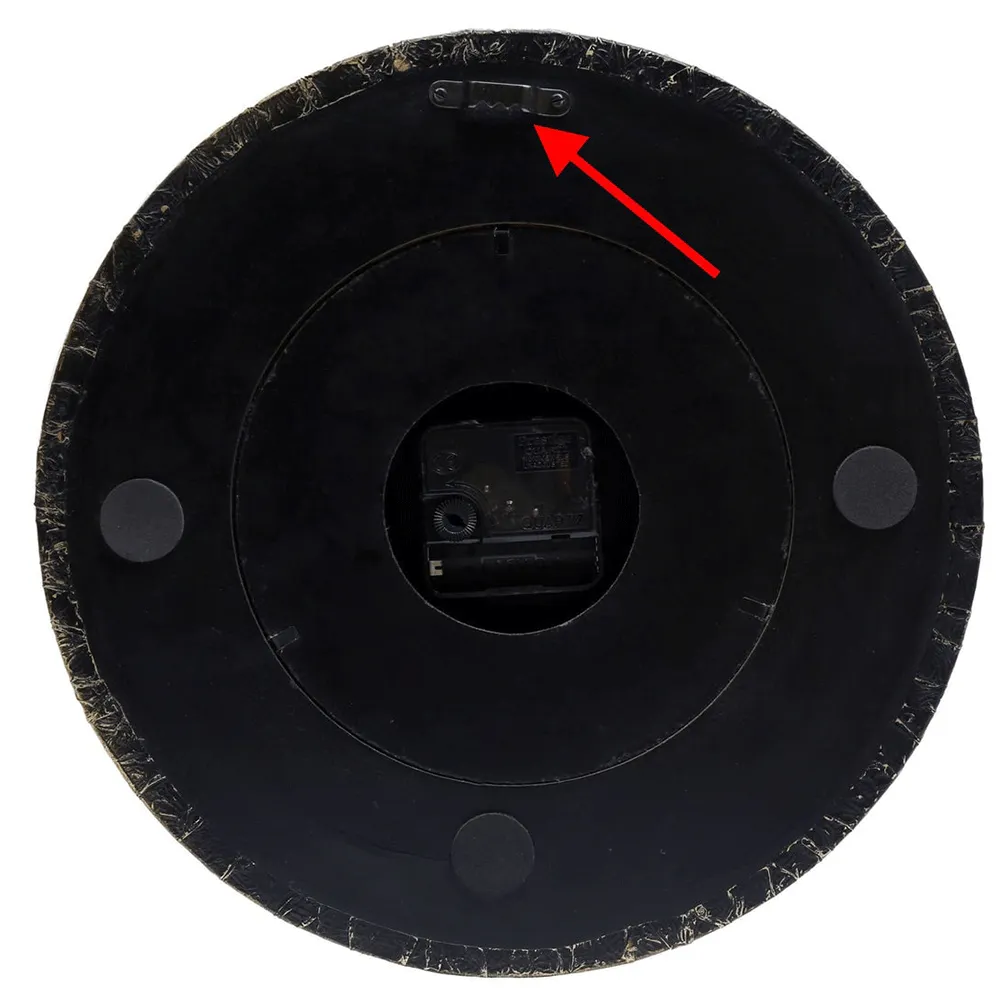 Designer Coin Motif Round Wooden Wall Clock