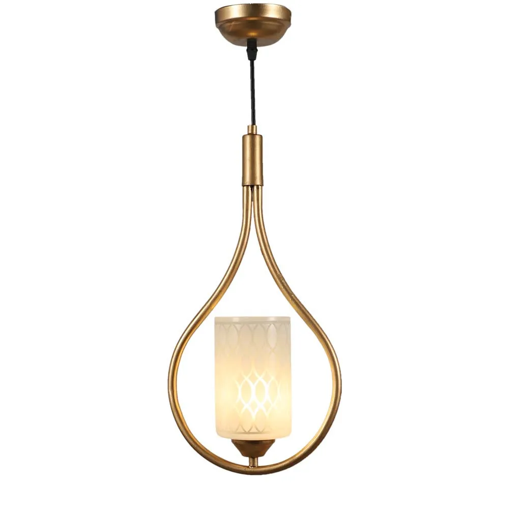 Designer Cylindrical Light In Hanging Ring Ceiling Light