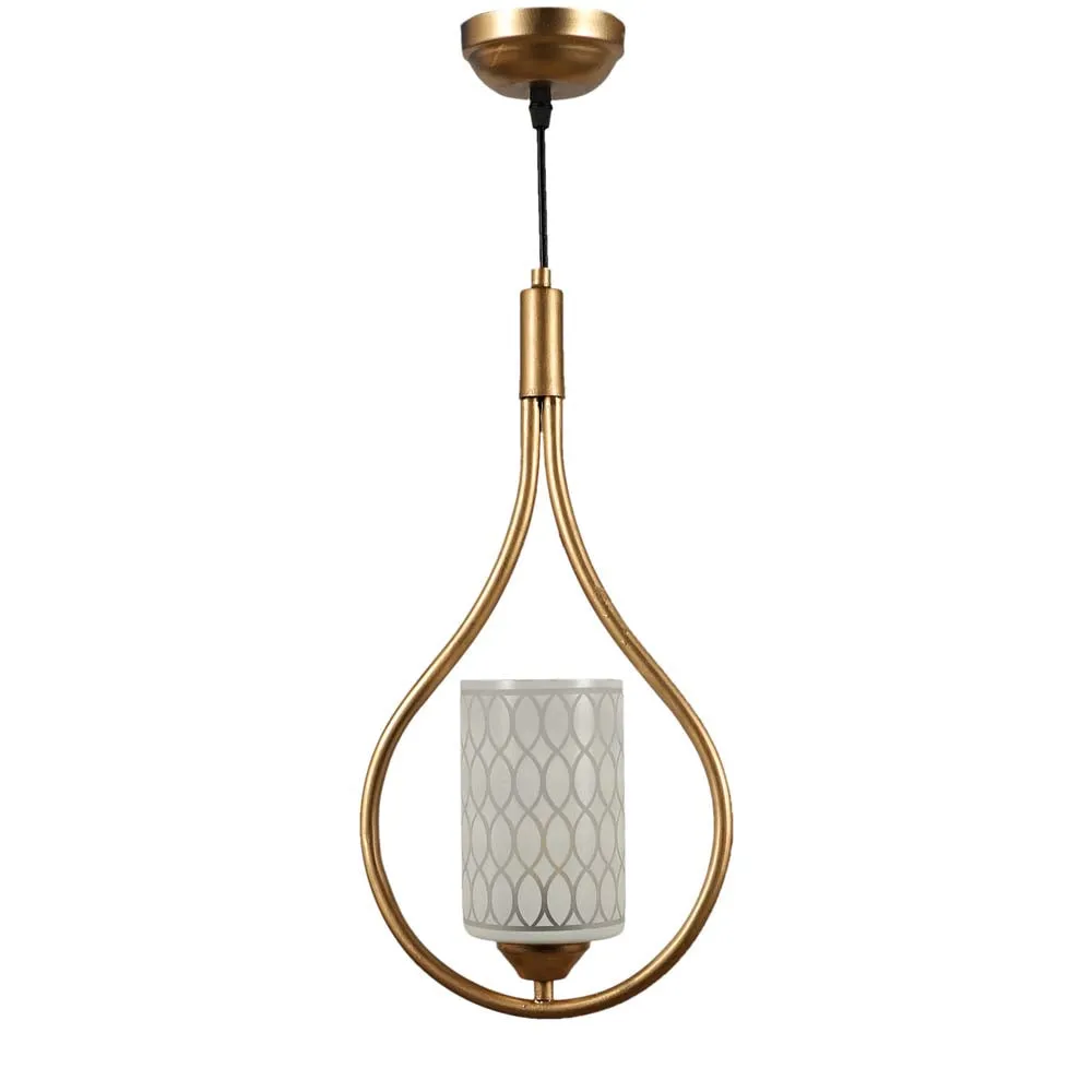 Designer Cylindrical Light In Hanging Ring Ceiling Light
