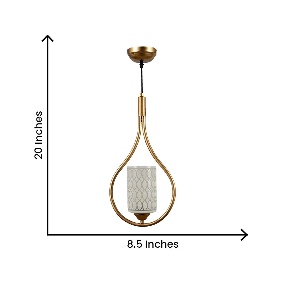 Designer Cylindrical Light In Hanging Ring Ceiling Light