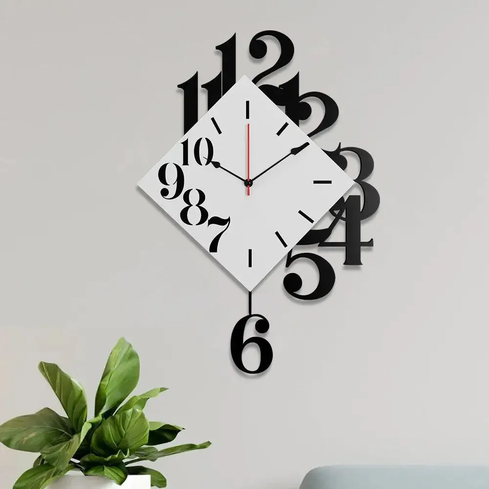 Designer Diamond shape Big Pendulum Wall Clock