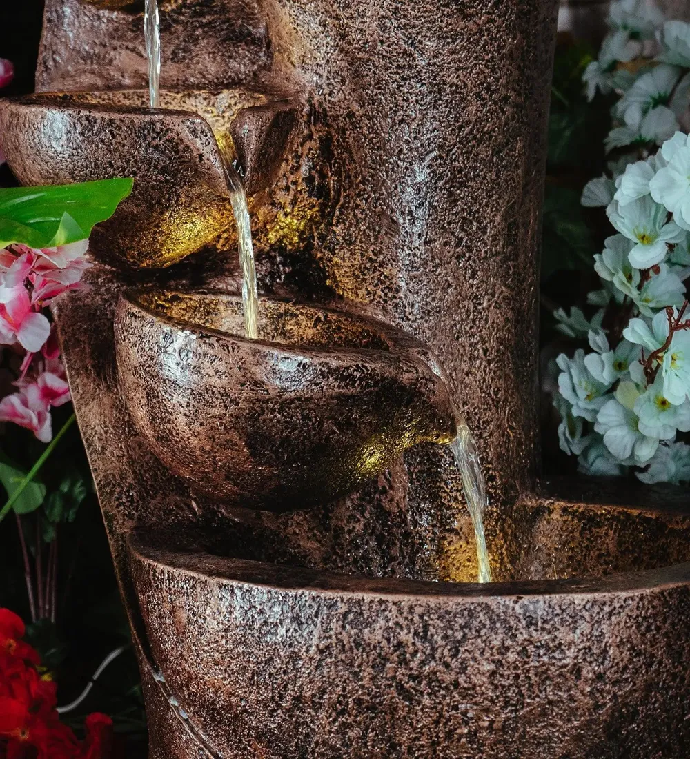 Designer Fiberglass Chalice Copper Water Fountain