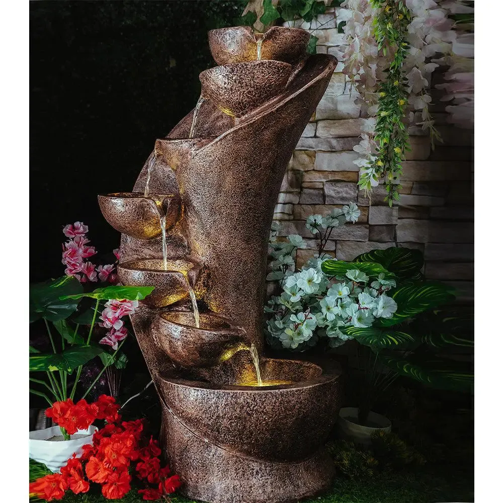 Designer Fiberglass Chalice Copper Water Fountain