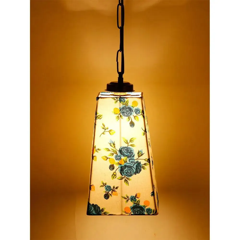 Designer Floral Pyramid Hanging Lamp