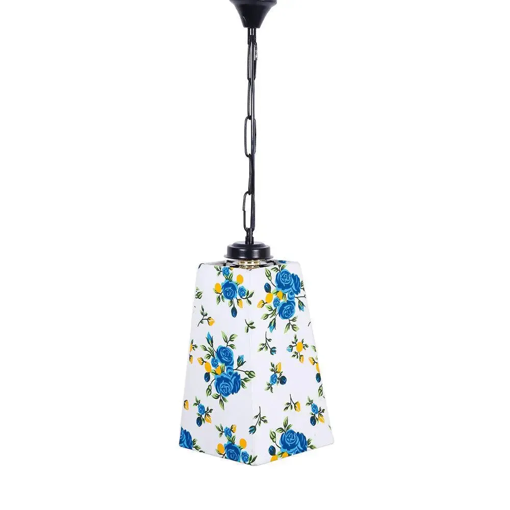 Designer Floral Pyramid Hanging Lamp