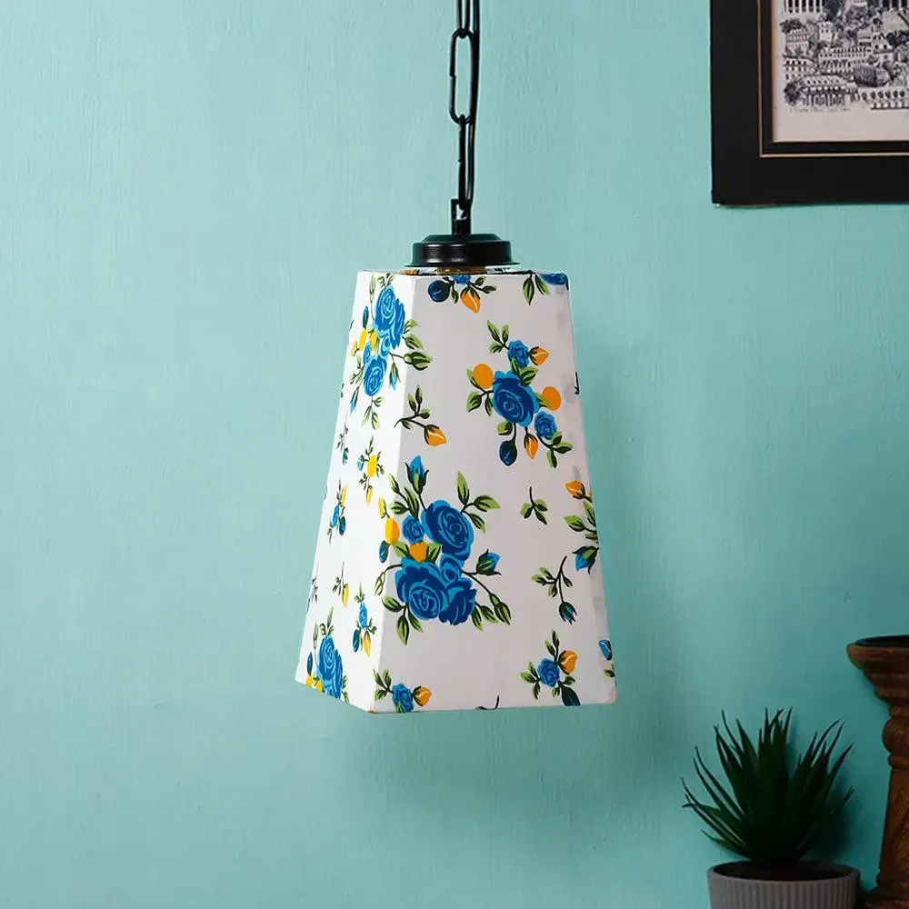 Designer Floral Pyramid Hanging Lamp