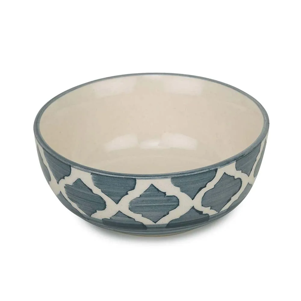 Designer Grey Ceramic Bowls Set Of 4