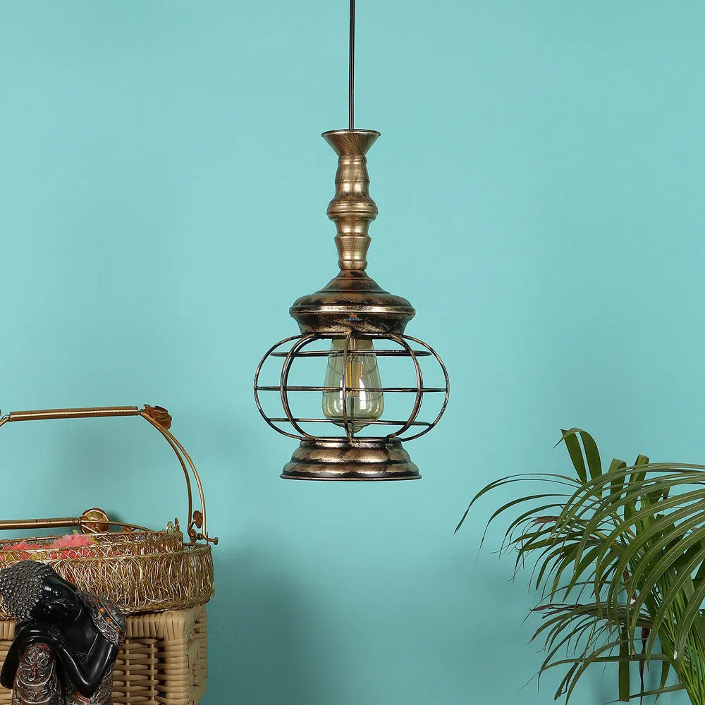Designer Jaal Metal Hanging Light Without Gas Black