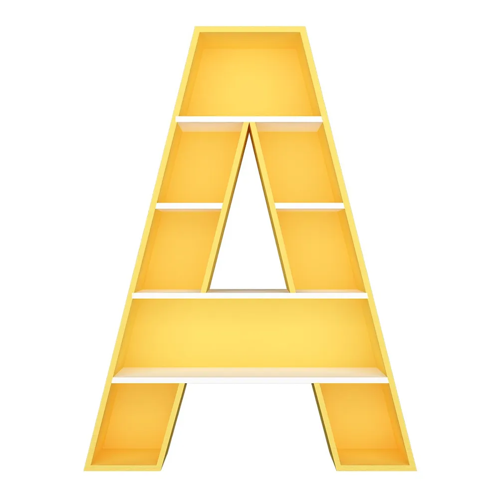 Designer Kids Book Shelve Alphabet Shape Small