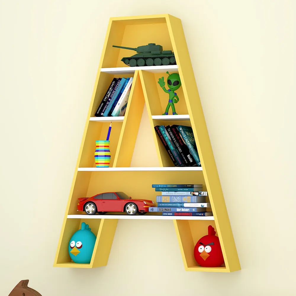 Designer Kids Book Shelve Alphabet Shape Small