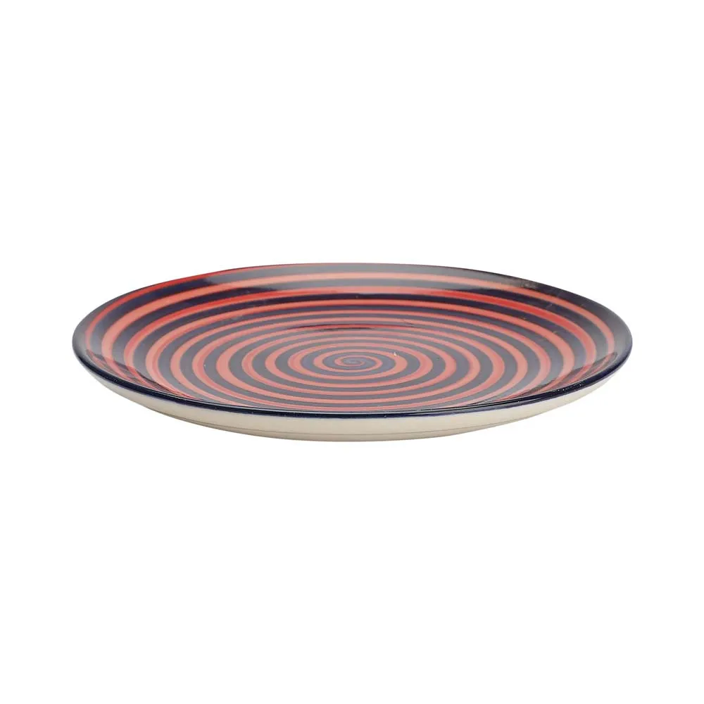 Designer Magenta Ceramic Side Plates Set Of 4