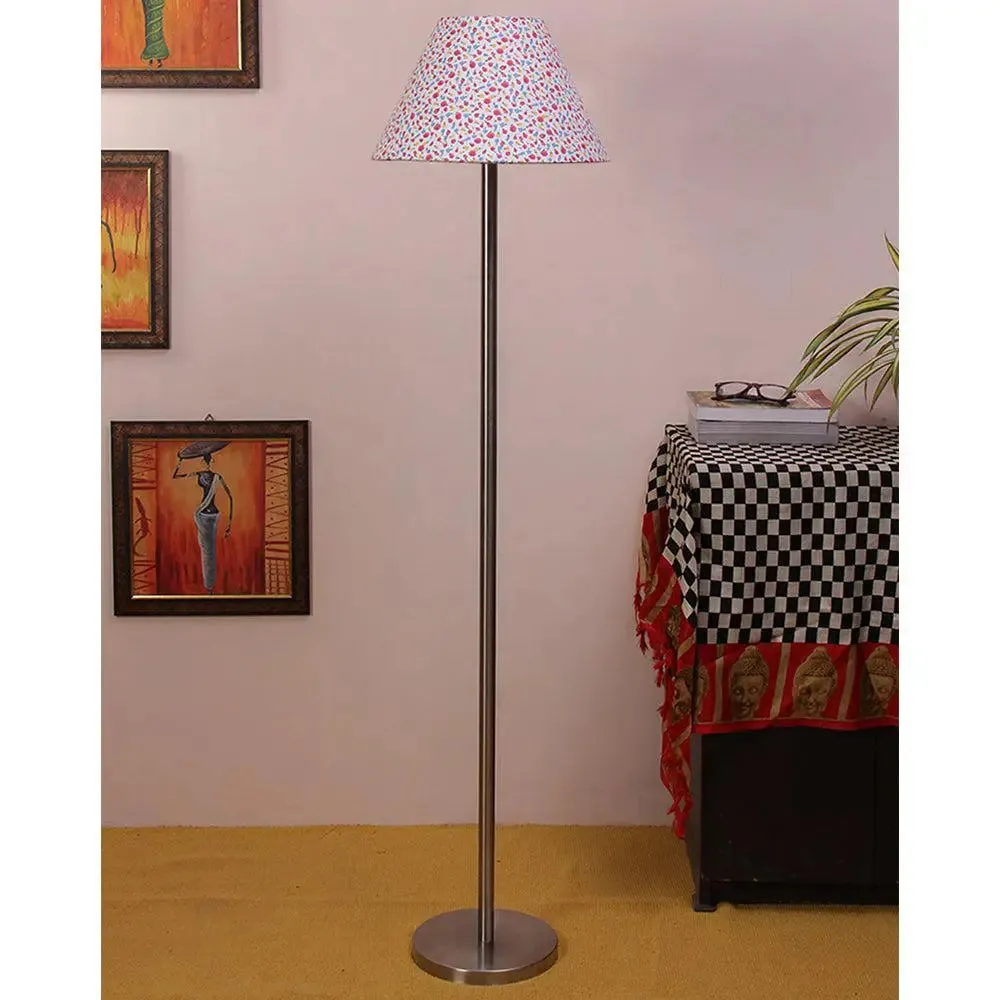 Designer Metal Floor Lamp With Conical Shade
