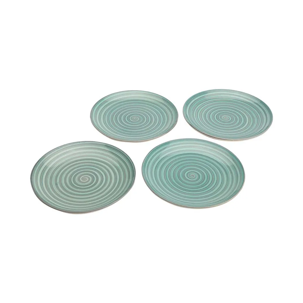 Designer Mint Green Ceramic Side Plates Set Of 4