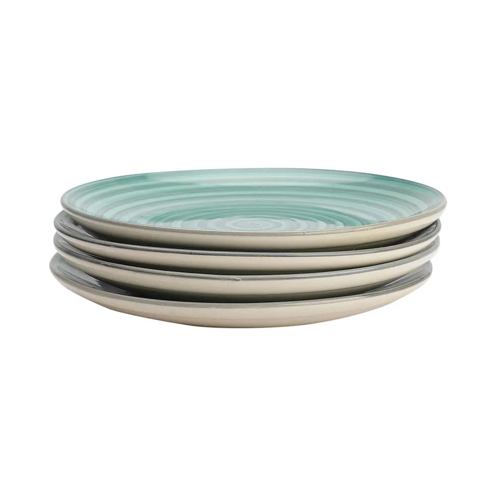 Designer Mint Green Ceramic Side Plates Set Of 4