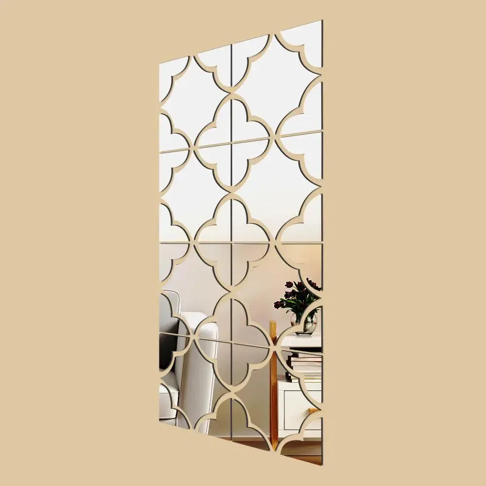 Designer Moroccan Self Adhesive Mirror Stickers