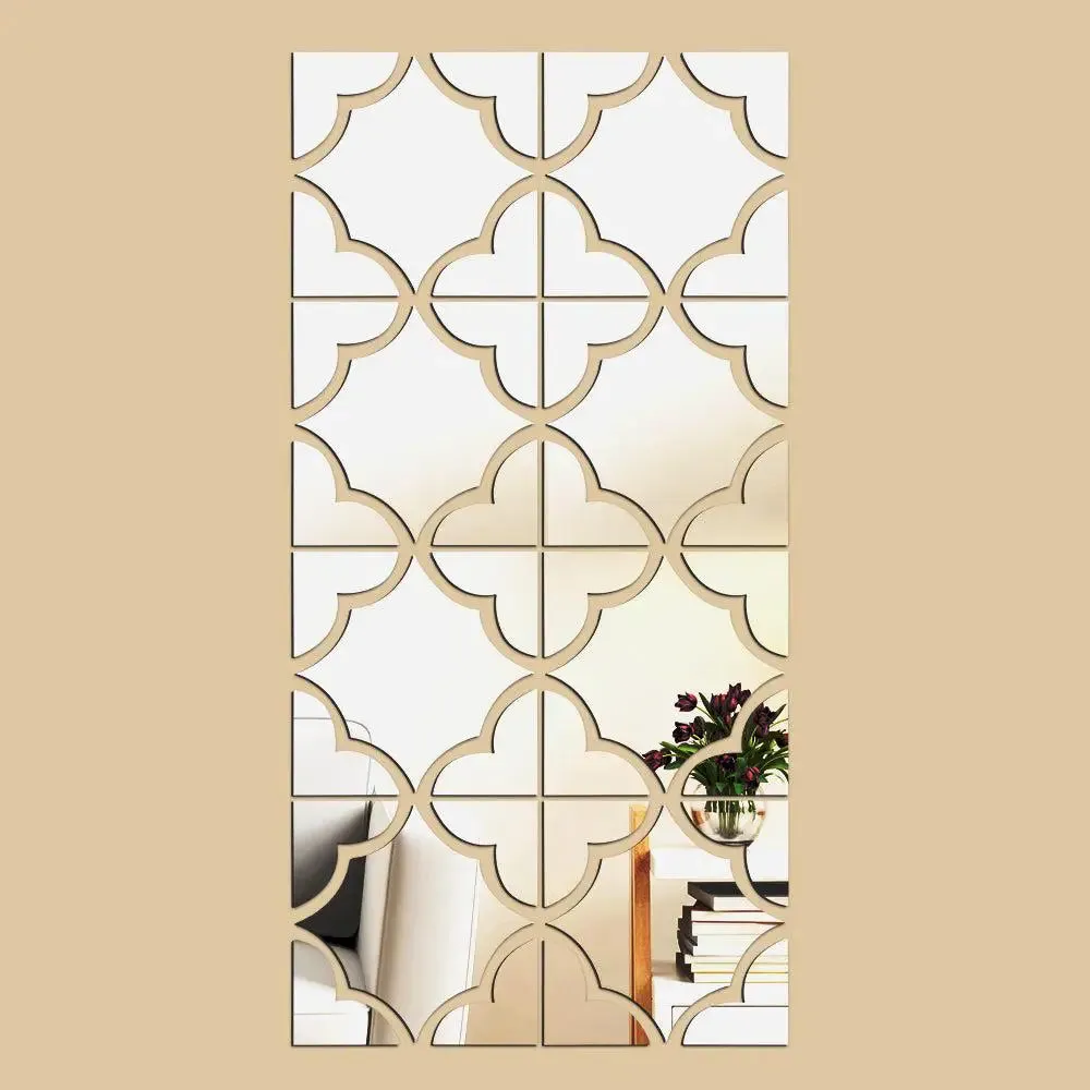 Designer Moroccan Self Adhesive Mirror Stickers