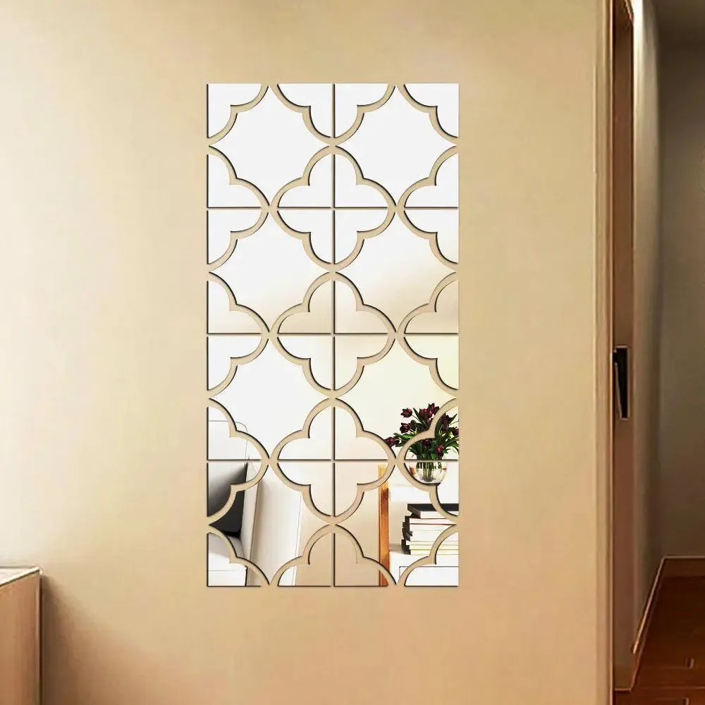 Designer Moroccan Self Adhesive Mirror Stickers