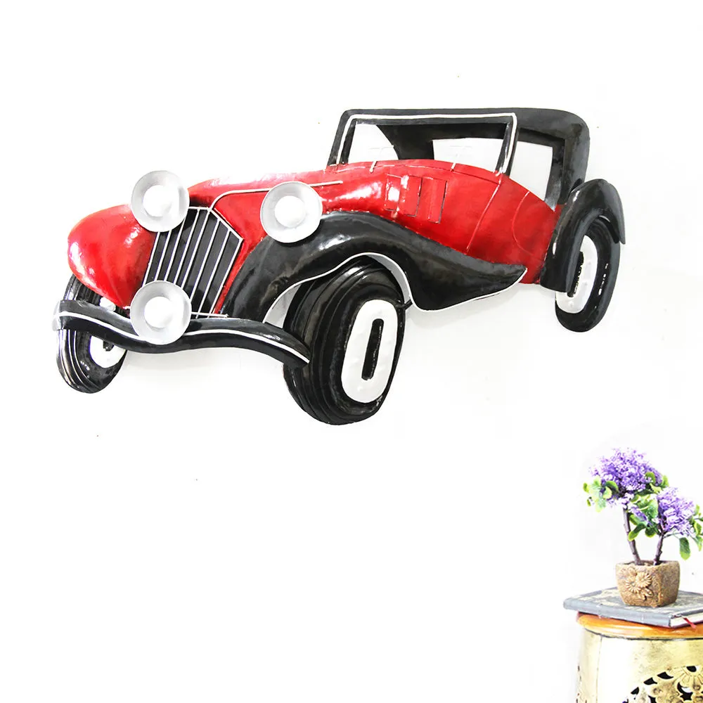 Designer Multicoloured Car Metal Wall Art Decor