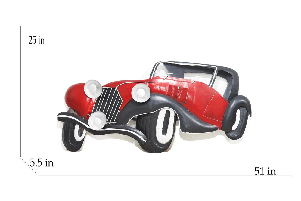Designer Multicoloured Car Metal Wall Art Decor