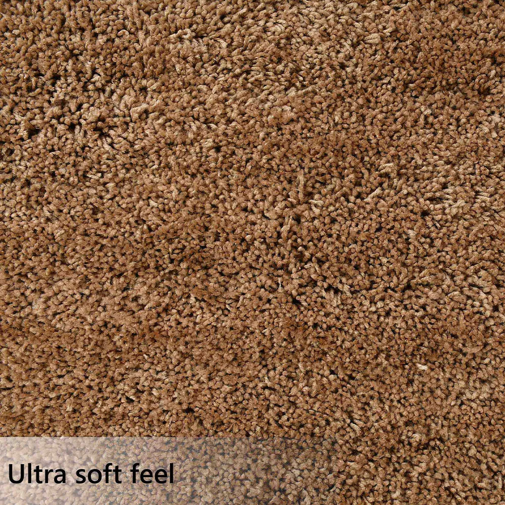 Designer Muted Beige Solid Soft Feel Anti-Skid 100% Cotton Tufted Carpet 2X5