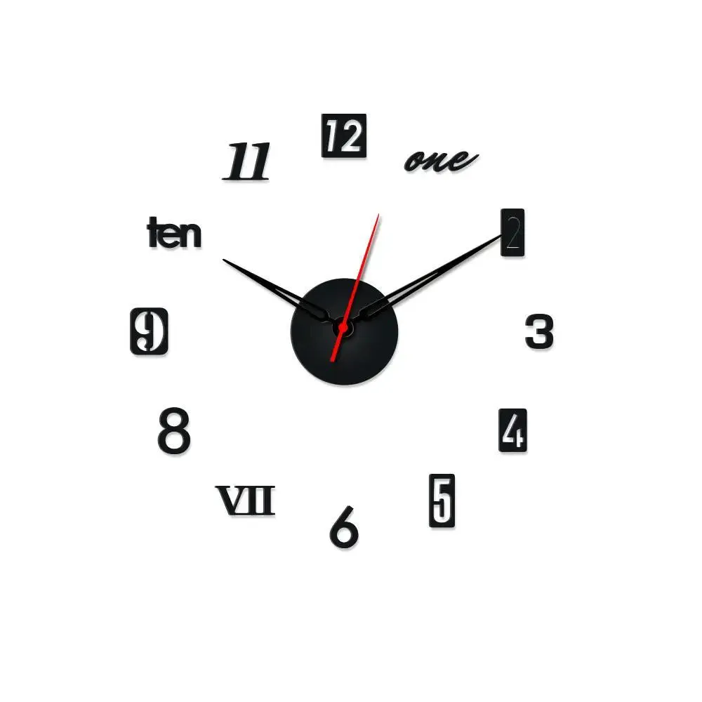 Designer Numbers Big Size 3D Infinity Wall Clock (Size: 24 inch X 24 inch)