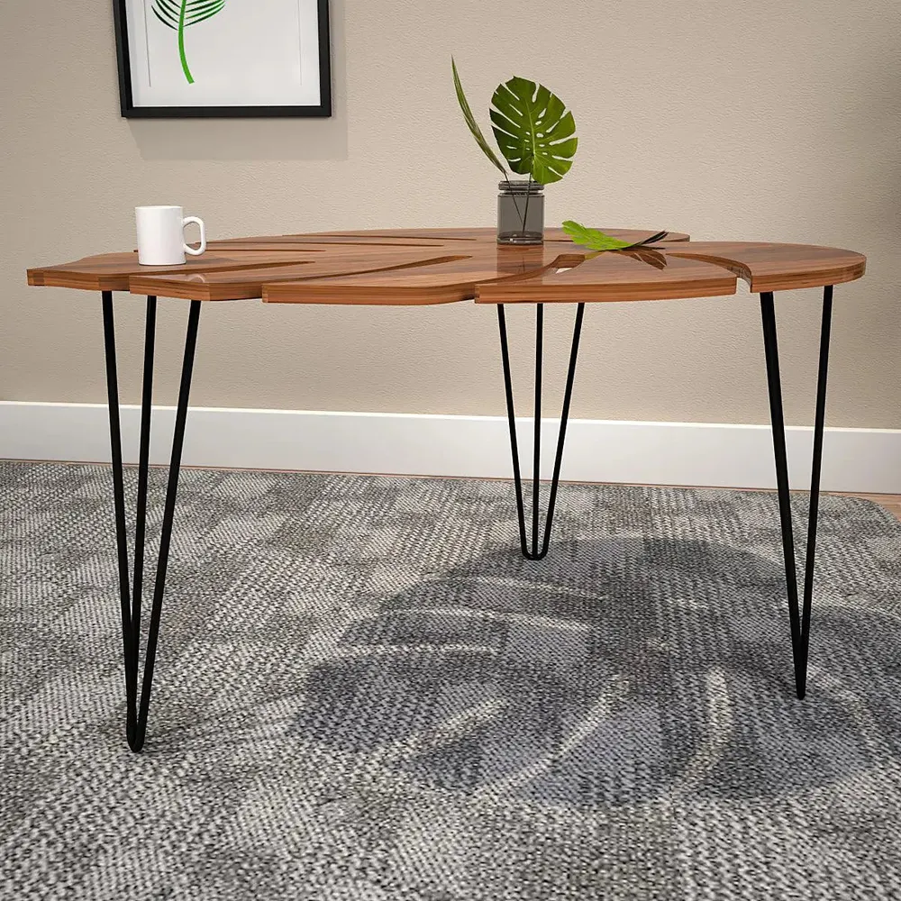 Designer Palm Leaves Sheesham Wood Coffee Table