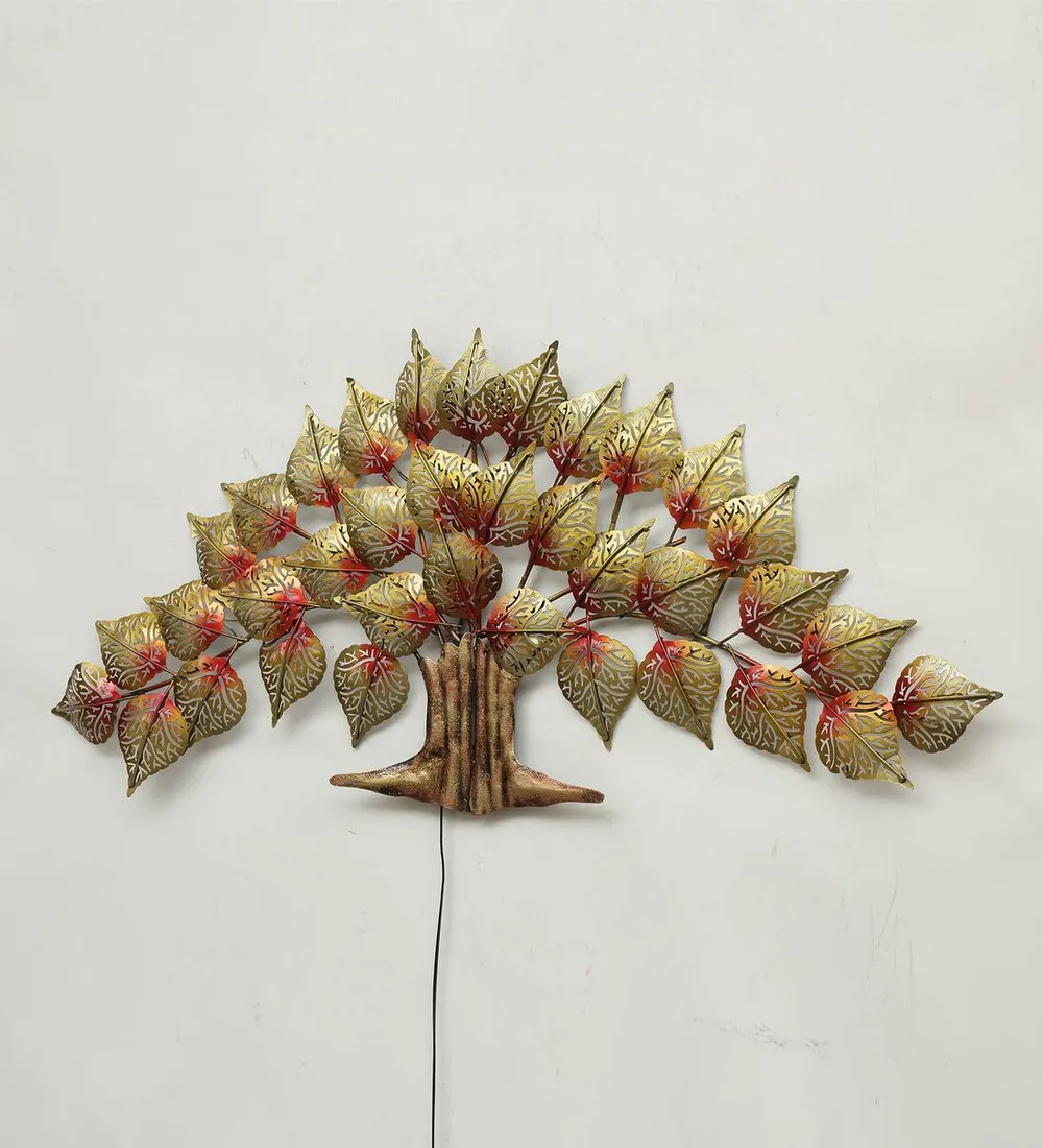 Designer Peepal Tree LED Metal Wall Art