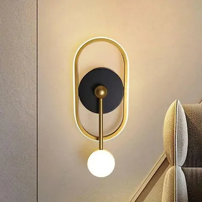 Designer Pendulum Style Gold Metal Wall Mounted Lamp