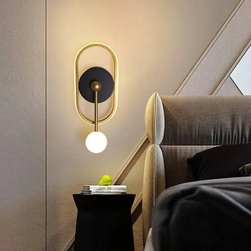 Designer Pendulum Style Gold Metal Wall Mounted Lamp