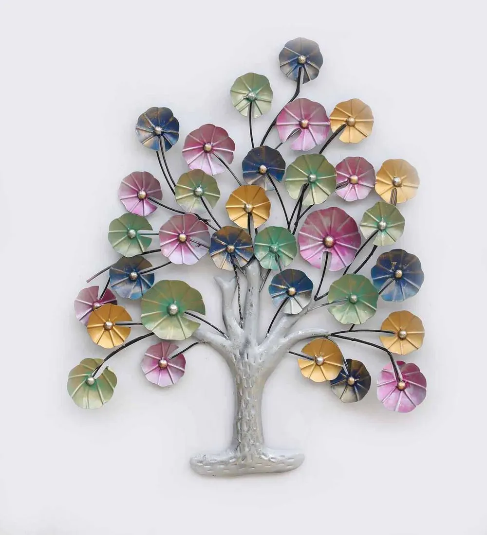 Designer Pink Tree Metal Wall Art