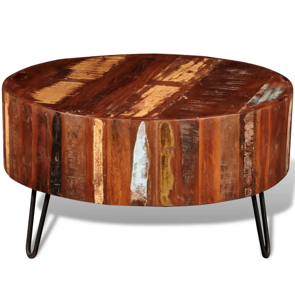 Designer Round Reclaim Wood Coffee Table