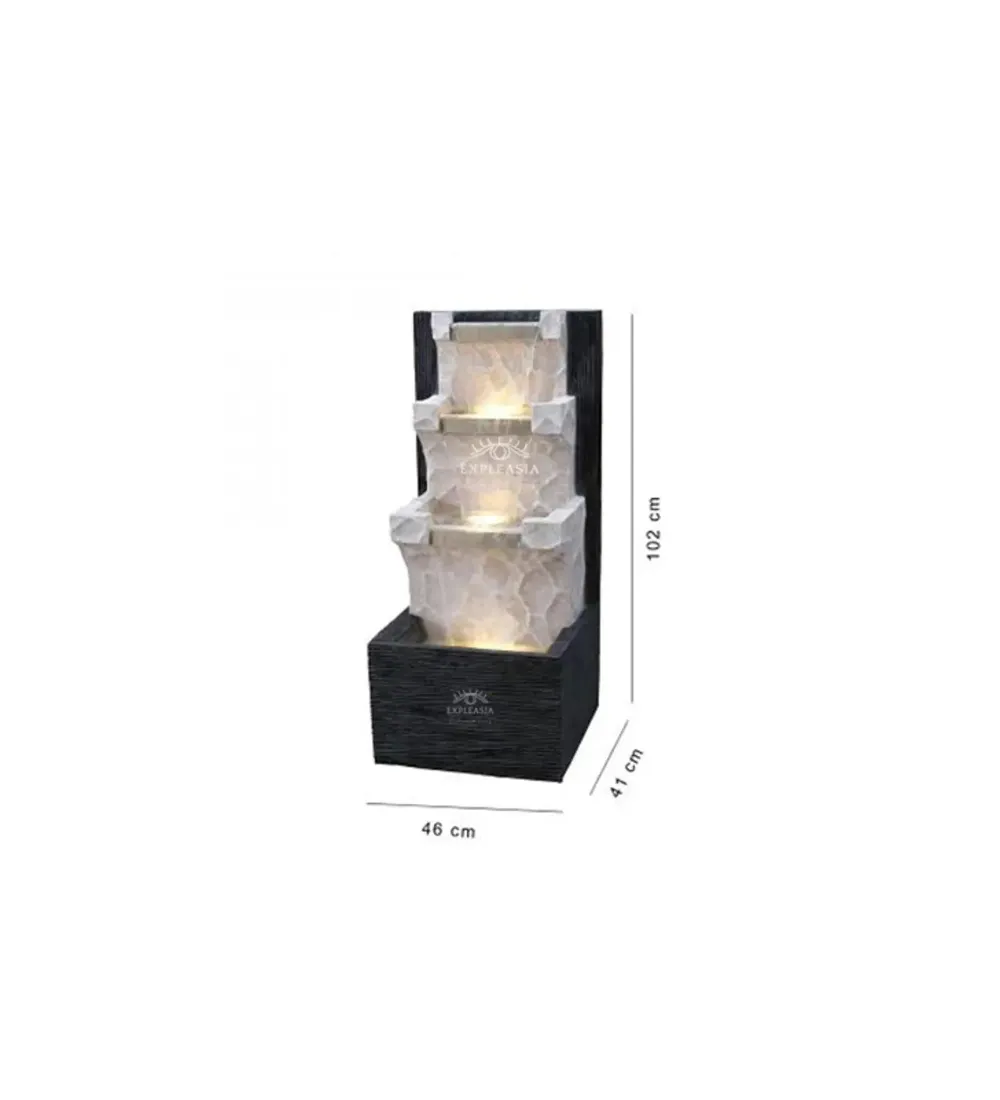 Designer Step-Shaped White Indoor Water Fountain