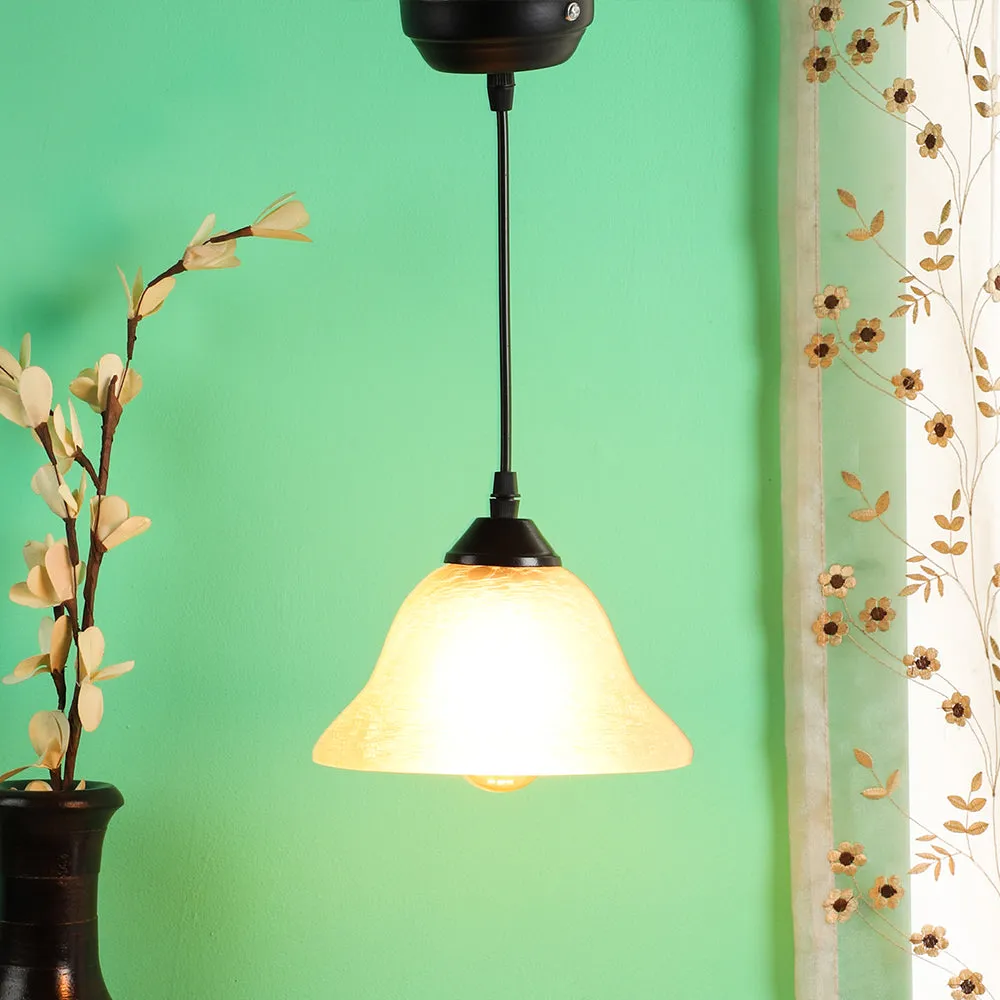 Designer Tapered Glass Warm Hanging Light Single Piece