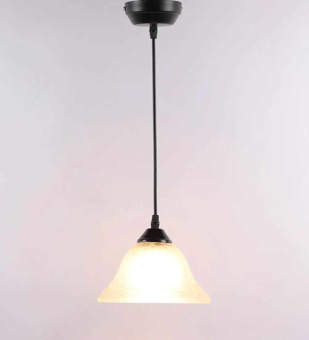 Designer Tapered Glass Warm Hanging Light Single Piece