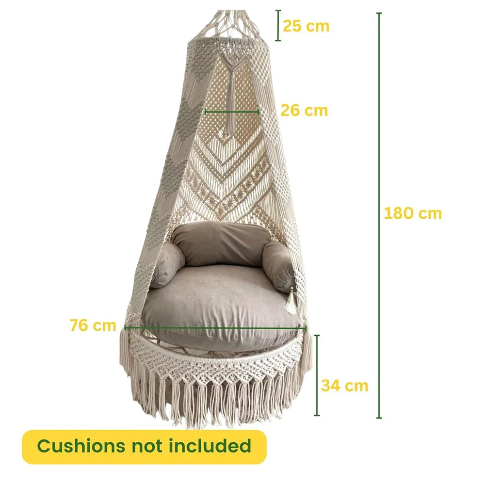 Designer Tassel Bohemian Durable Macrame Swing Hammock