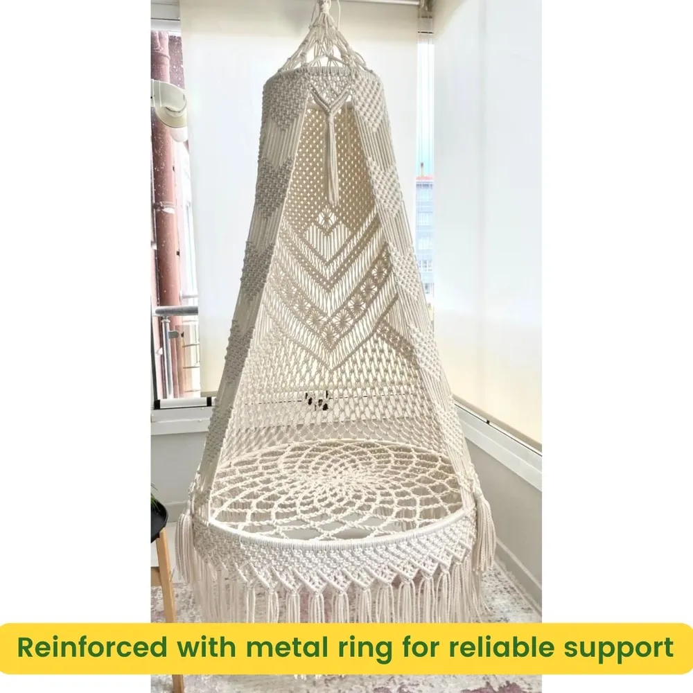 Designer Tassel Bohemian Durable Macrame Swing Hammock