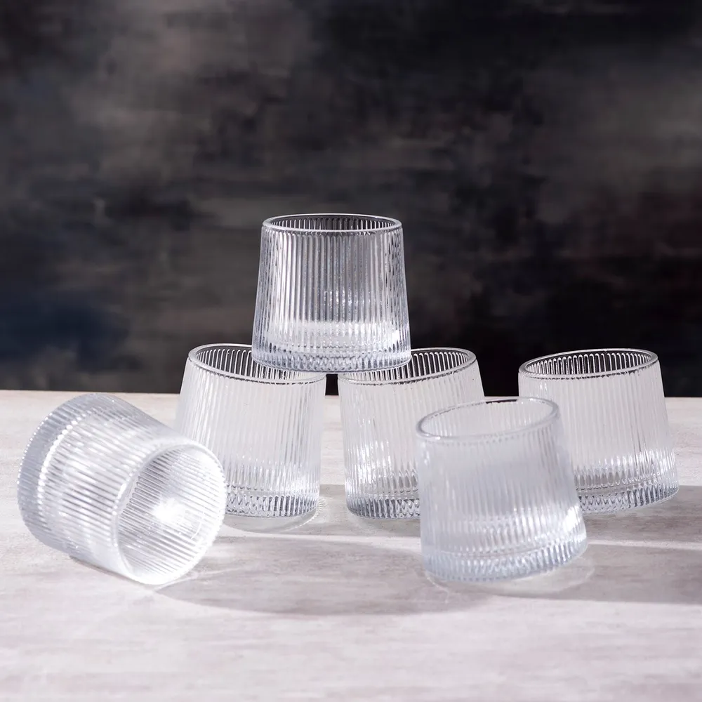 Designer Transparent Scotch Glasses Set Of 6