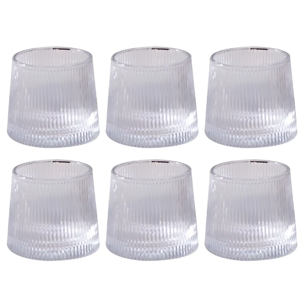 Designer Transparent Scotch Glasses Set Of 6