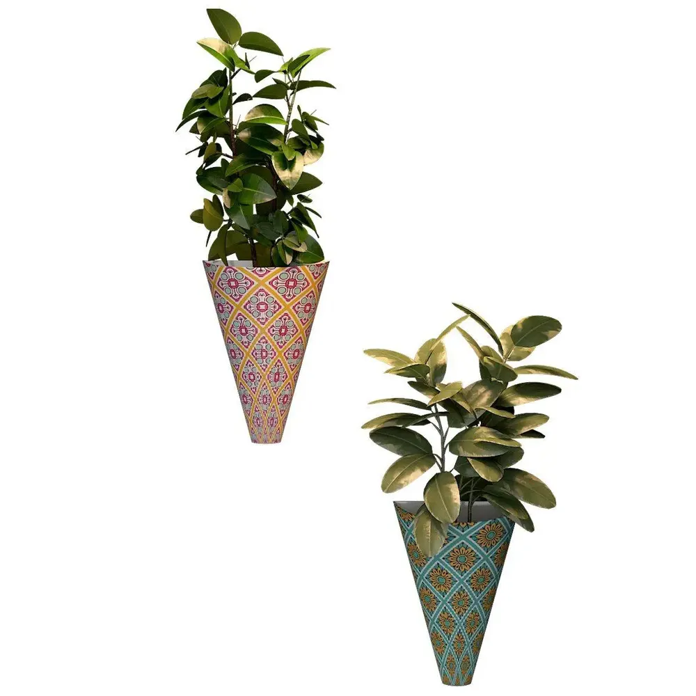 Designer Vases With Geometric Print