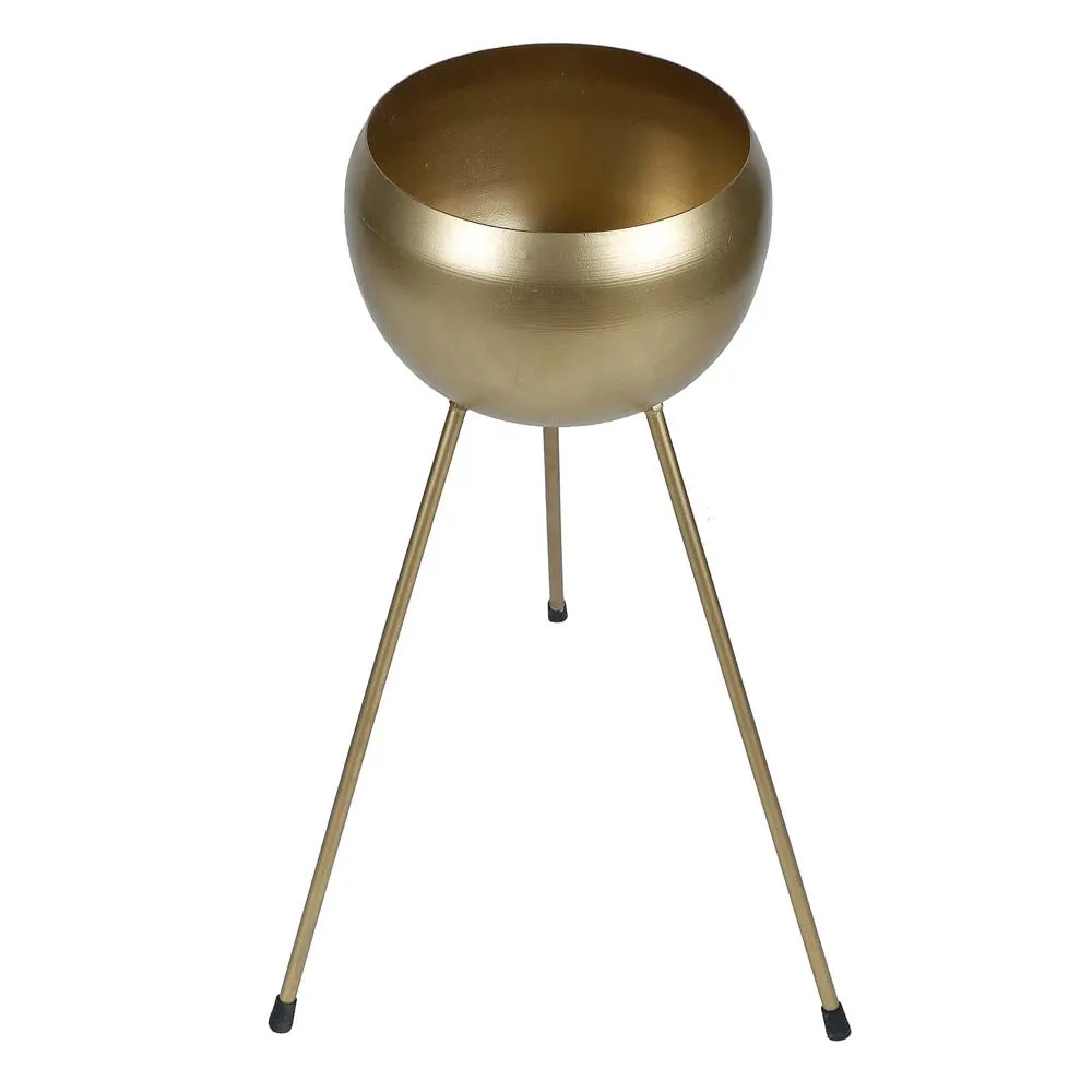 Detachable Fine Golden Finish Metal Planters Set Of 2