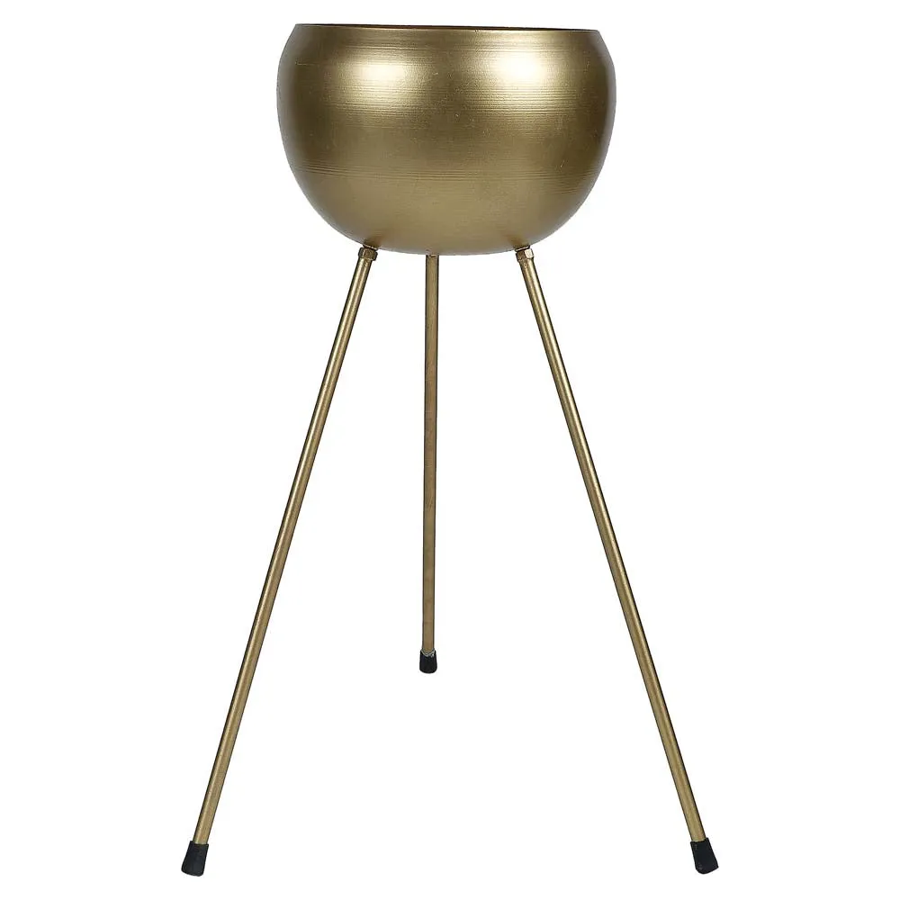 Detachable Fine Golden Finish Metal Planters Set Of 2