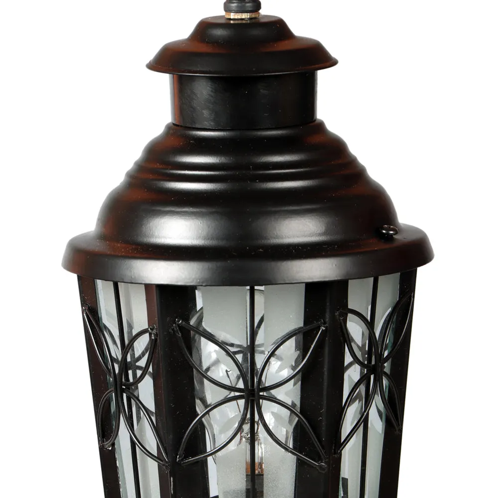 Detailed Black Vintage Decorative Outdoor Gate Light Single Piece