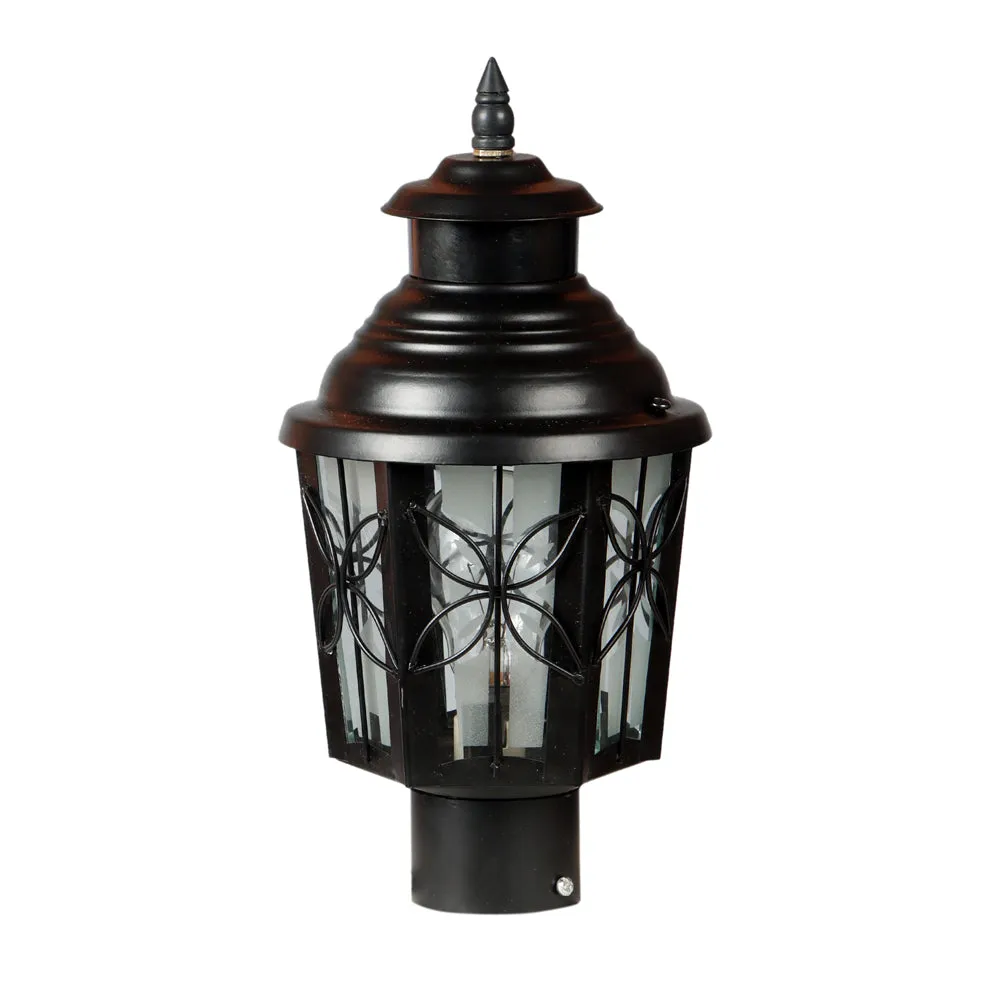 Detailed Black Vintage Decorative Outdoor Gate Light Single Piece