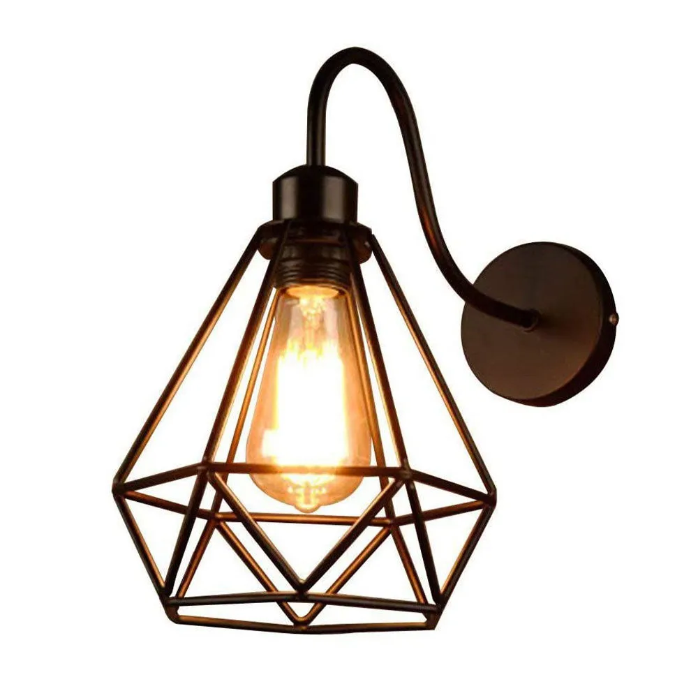 Diamond Cut Black Minish Metal Ceiling Light Single Piece