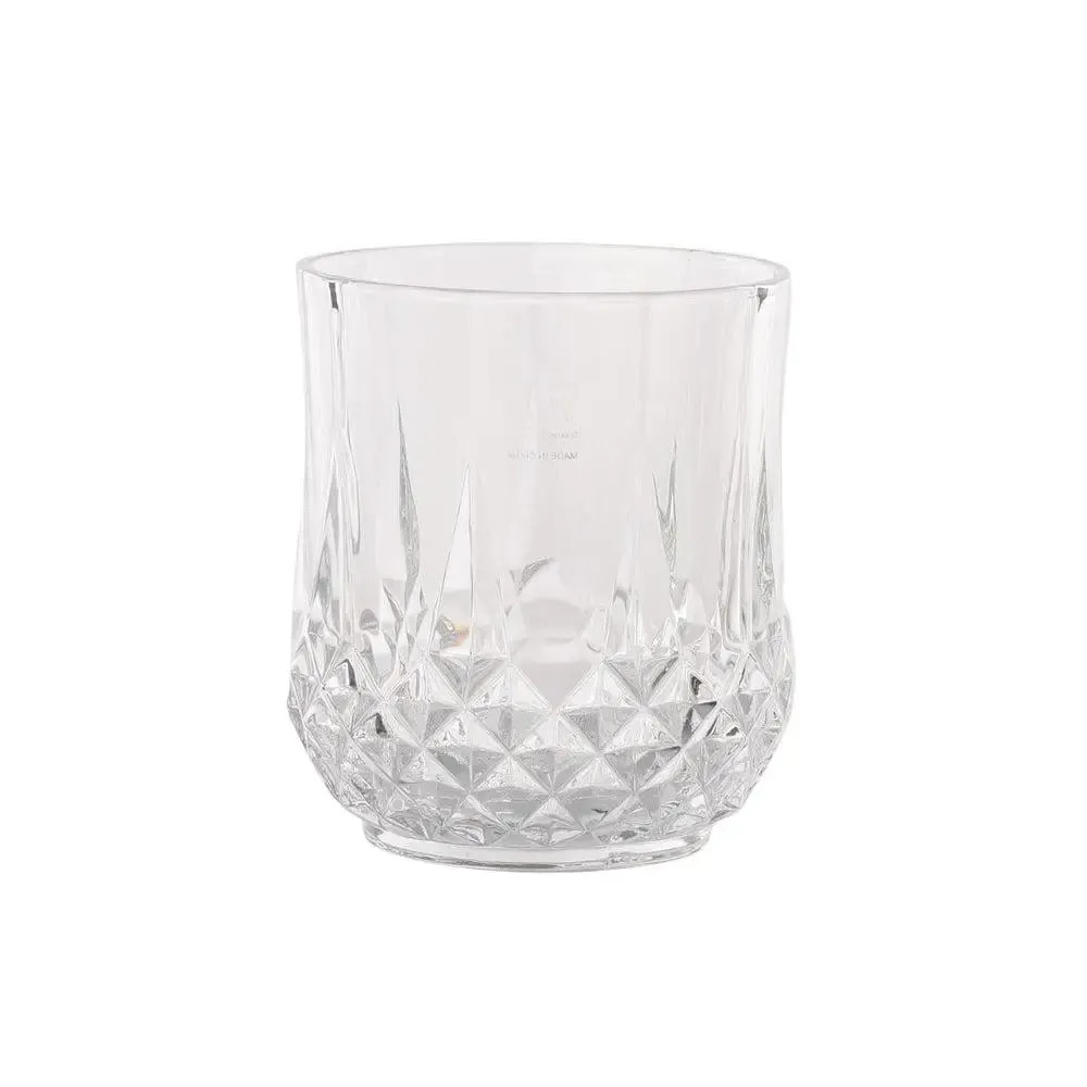 Diamond Cut Crystal Whiskey Glasses Set Of 6