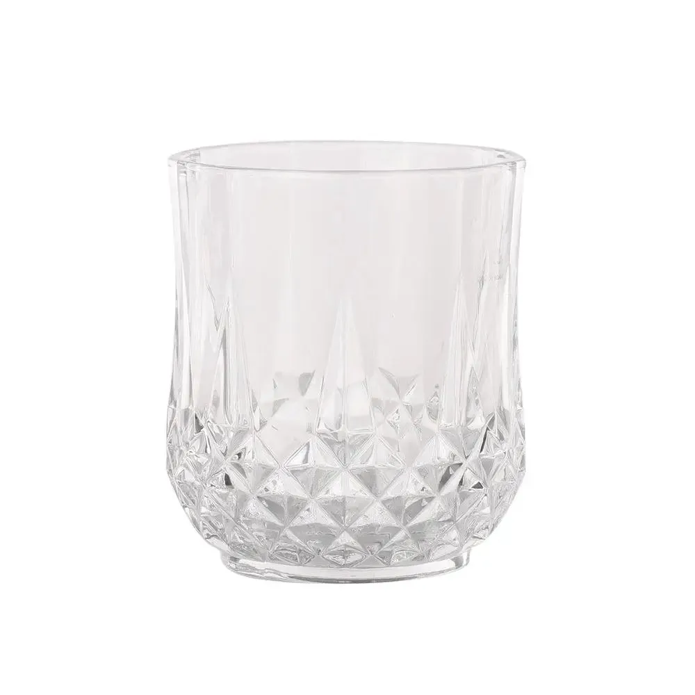 Diamond Cut Crystal Whiskey Glasses Set Of 6